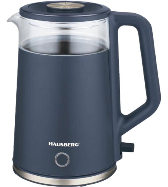 HAUSBERG HB-3619BL 2L GLASS KETTLE