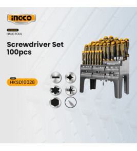 INGCO 100PC SCREWDRIVER & BIT SET HKSD10028