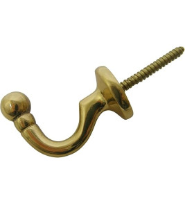BRASS BALL END TIE BACK HOOK 50MM