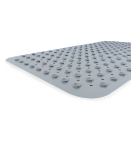 GREY NON-SLIP RUBBER SHOWER MAT 50X50CM