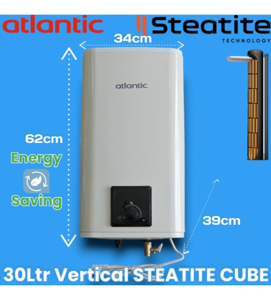 ATLANTIC WATER HEATER 30L STEATITE CUBE 5Y