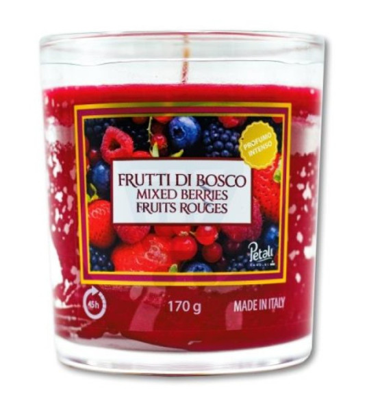 CANDLE MIXED BERRIES 170G PETALI