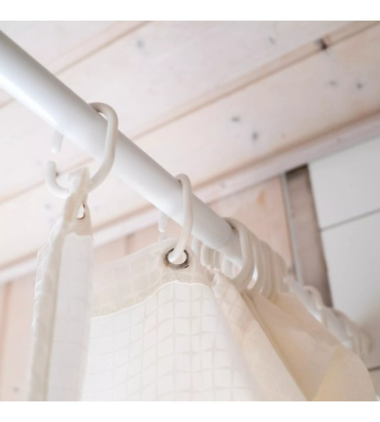 EXTENDABLE SHOWER CURTAIN ROD 125-220CM