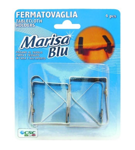 TABLECLOTH CLIPS 4PC MARISA BLU