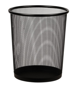 MESH WASTE PAPER BASKET BLACK