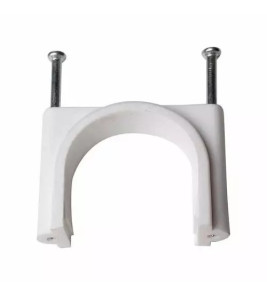 DOUBLE NAIL CLIP 40MM WHITE