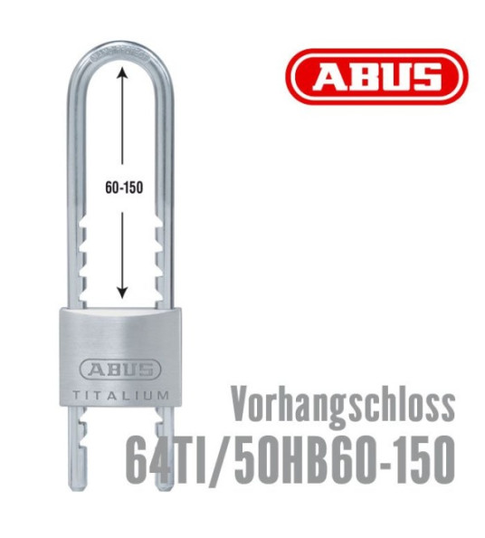 ABUS TITALIUM ADJUSTALE SHACKLE PADLOCK 50MM