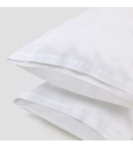 WHITE COTTON PILLOW CASES 2PC