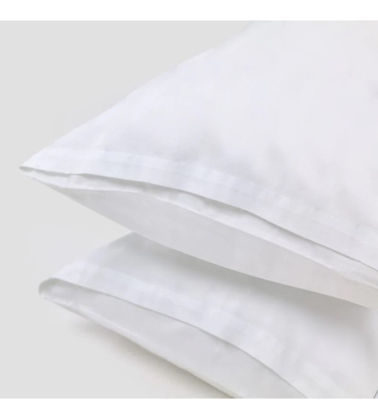 WHITE COTTON PILLOW CASES 2PC