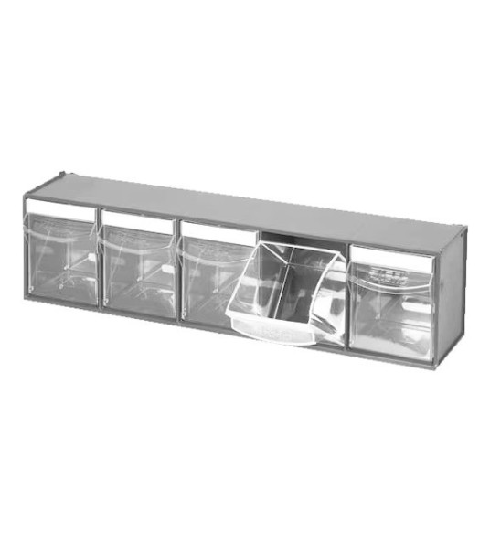 MULTIBOX 6 TILT BINS GREY 600X164X135MM