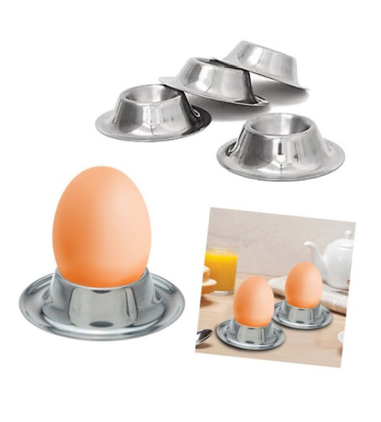 EGG CUP SET 4PC STAINLESS STEEL
