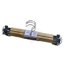 WOODEN TROUSER HANGERS WITH CLIPS