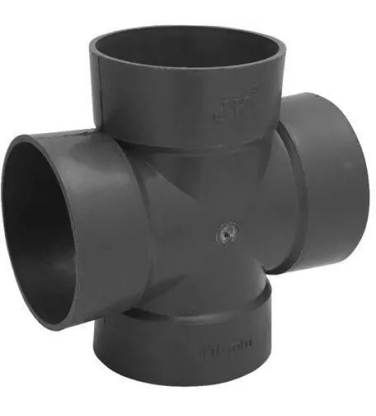 PVC CROSS 110MM GREY