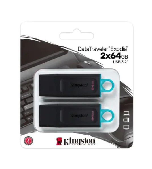 PEN DRIVE 64GB USB3.2  KINGSTON TWINPACK