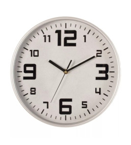 SILENT WALL CLOCK 30CM SILVER ATMOSPHERA