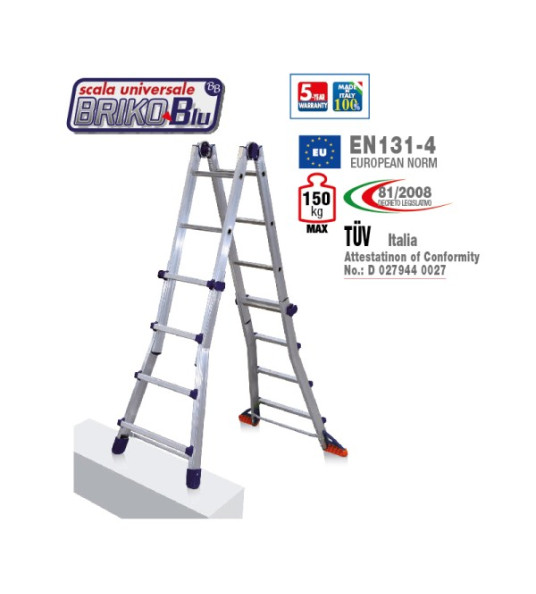 MULTIPURPOSE LADDER 4+5 BB/3 4.56M BRIKOBLU
