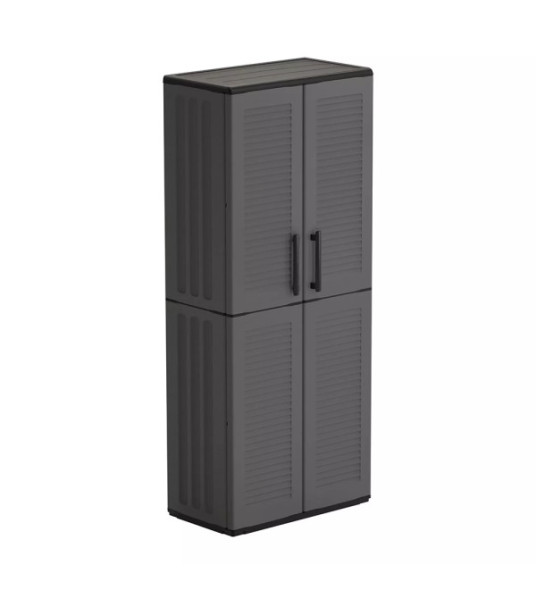HIGH CABINET EASYLINE GREY DARK GREY 68X37X163CM