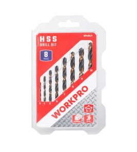 DRILL BITS 8PC 3-10MM WORKPRO
