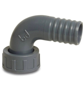 90° HOSE TAILPIECE 3/4`` NUT X 16MM