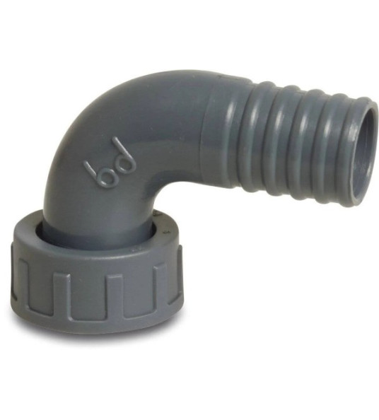 90° HOSE TAILPIECE 3/4`` NUT X 16MM