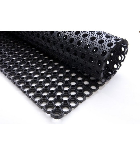 DOORMAT RUBBER LINKED 1X1M 16MM
