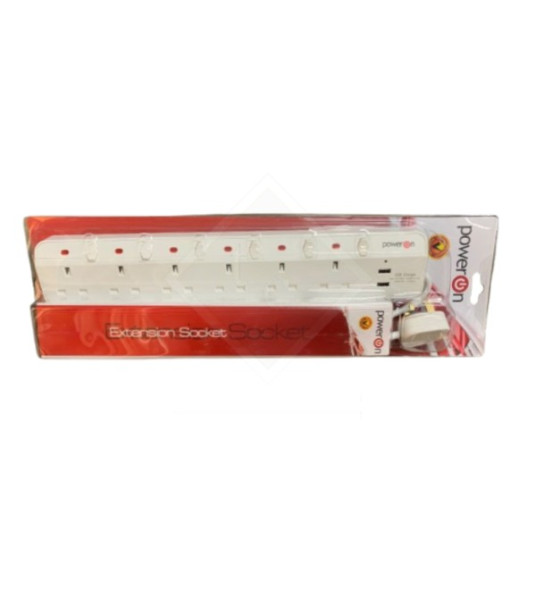 EXTENSION LEAD 13A 6G +2 USB