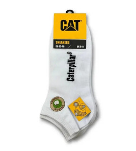 CAT SNEAKERS SOCKS 43-46 3 PAIRS WHITE