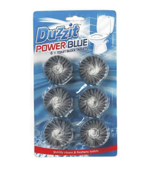 DUZZIT POWER BLUE TOILET BLOCKS 6PCS