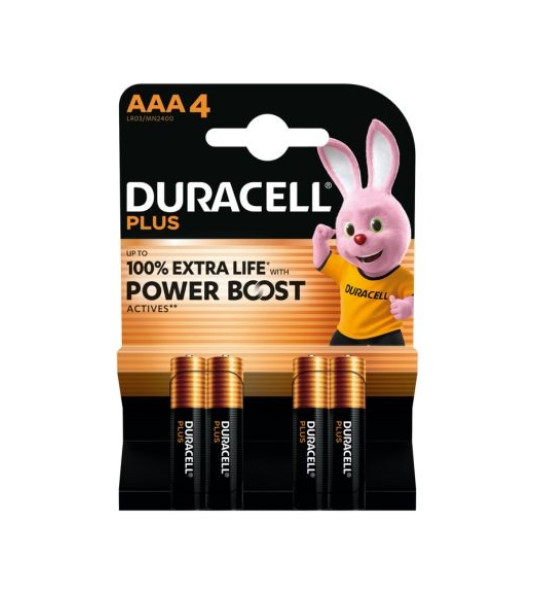 BATTERY DURACELL LR3 AAA X4