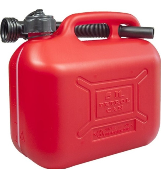 FUEL CAN PLASTIC 5L RED