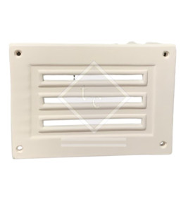 WHITE CLAY VENT 3-SLOTS UNGLAZED 24.5X17CM