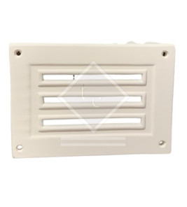 WHITE GLAZED CLAY VENT 3 SLOTS 24X17CM