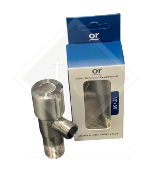 STAINLESS STEEL ANGLE VALVE 1/2``X3/8`` OR  `