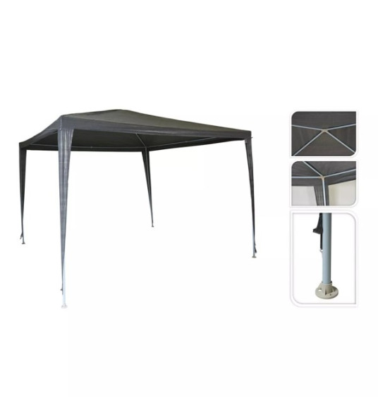 GAZEBO 3X3X2.45M DARK GREY