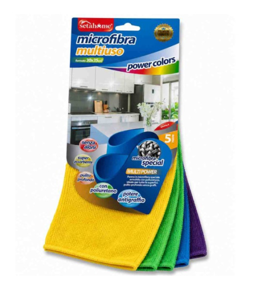 MICROFIBRE CLOTHS 35X40CM 5PCS SETAHOME