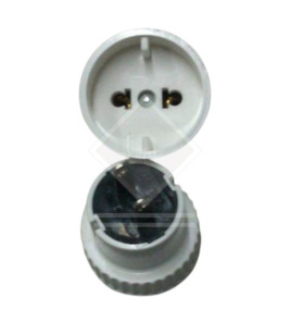 ADAPTOR 2 FLAT PINS TO 2 ROUND PIN SOCKET ADAPTOR 2 FLAT PINS TO 2 ROUND PIN SOCKET