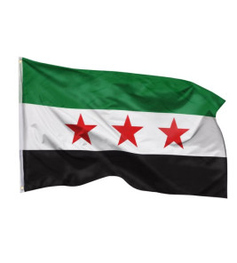SYRIA FLAG (3 RED STARS) 60X90CM COTTON