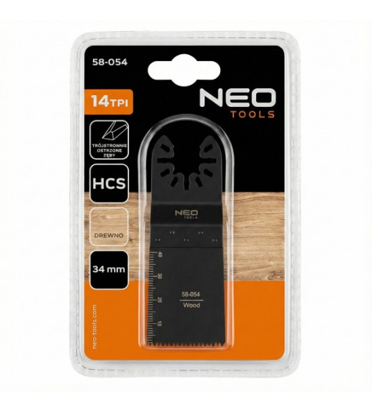 MULTITOOL WOOD BLADE 14TPI 34MM NEO