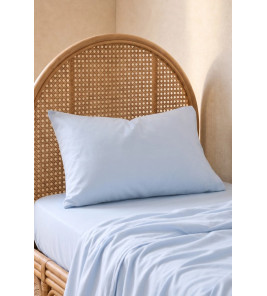 COTTON BED SHEET SET SINGLE LIGHT BLUE COTTON BED SHEET SET SINGLE LIGHT BLUE