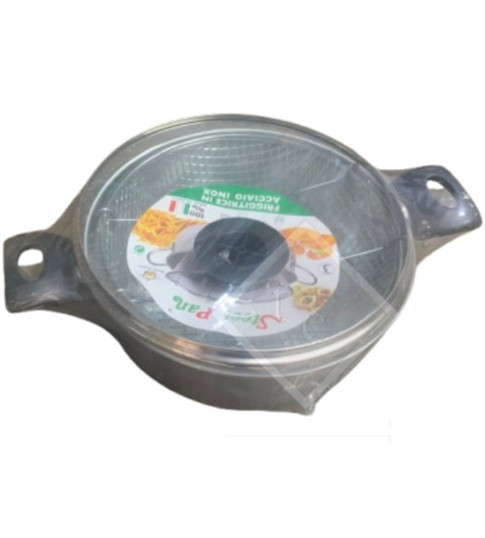 CHIP PAN 24CM STAINLESS STEEL 2 HANDLES