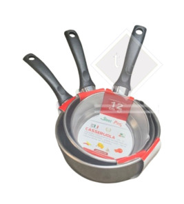 3PC SAUCEPAN SET 12-14-16CM STAINLESS STEEL
