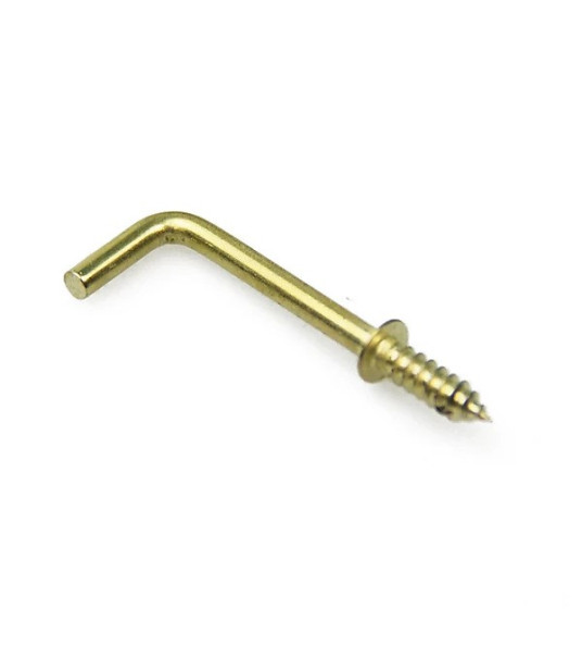 BRASS PLATED SQUARE HOOK 3/4`` WITH STOPPER