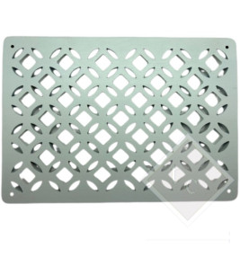 WOODEN VENT COVER WHITE ORIENTAL 24X17CM