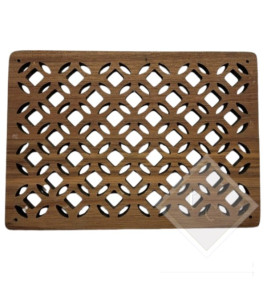 WOODEN VENT COVER BROWN ORIENTAL 24X17CM