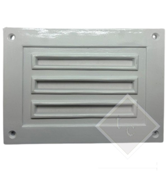 RESIN VENT COVER 3-SLOTS 17X24CM WHITE