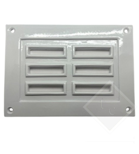 RESIN VENT COVER 6-SLOTS 17X24CM WHITE