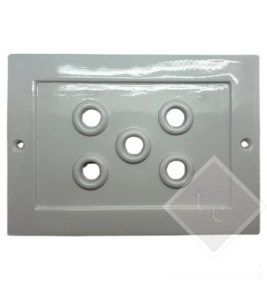 RESIN VENT COVER 5-HOLES 17X24CM WHITE