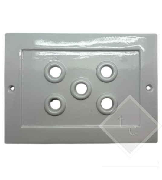 RESIN VENT COVER 5-HOLES 17X24CM WHITE