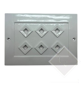 RESIN VENT COVER DIAMONDS 17X24CM WHITE