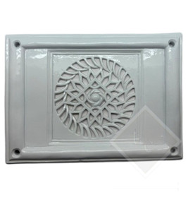 RESIN VENT COVER CIRCULAR DESIGN 17X24CM WHITE